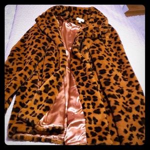 Leopard print coat